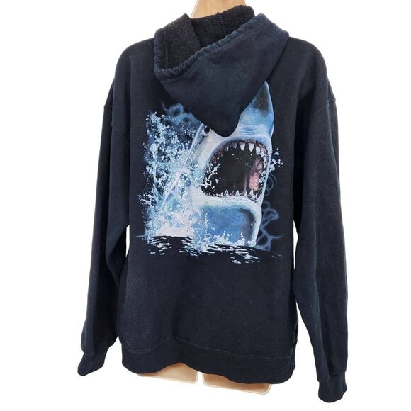 Soring Eagle Hoodie Sweatshirt Full Zip & Drawstring Shark - Picture 1 of 14